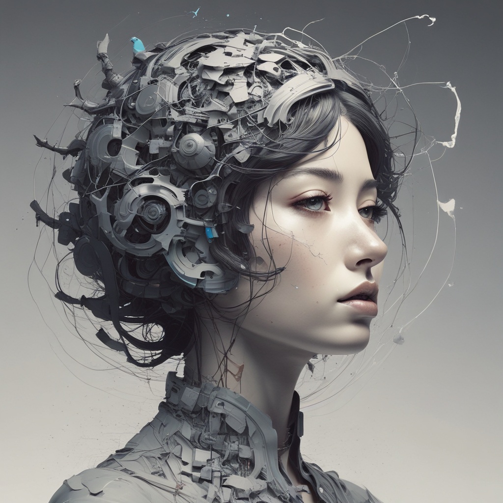 A thought-provoking digital artwork created by Ayuno
